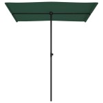 vidaXL Umbrelă de soare de grădină, stâlp aluminiu, verde, 180x110 cm vidaXL Umbrelă de soare de grădină, stâlp aluminiu, verde, 180x110 cm