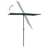vidaXL Umbrelă de soare de grădină, stâlp aluminiu, verde, 180x110 cm vidaXL Umbrelă de soare de grădină, stâlp aluminiu, verde, 180x110 cm