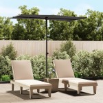 vidaXL Umbrelă de soare exterior, stâlp aluminiu, antracit, 180x110 cm