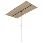 vidaXL Umbrelă de soare de grădină, stâlp aluminiu, taupe, 180x110 cm vidaXL Umbrelă de soare de grădină, stâlp aluminiu, taupe, 180x110 cm