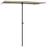 vidaXL Umbrelă de soare de grădină, stâlp aluminiu, taupe, 180x110 cm vidaXL Umbrelă de soare de grădină, stâlp aluminiu, taupe, 180x110 cm