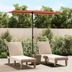 vidaXL Umbrelă de soare exterior cu stâlp aluminiu cărămiziu 180x110cm vidaXL Umbrelă de soare exterior cu stâlp aluminiu cărămiziu 180x110cm