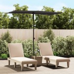 vidaXL Umbrelă de soare de grădină, stâlp aluminiu, negru, 180x110 cm vidaXL Umbrelă de soare de grădină, stâlp aluminiu, negru, 180x110 cm