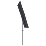 vidaXL Umbrelă de soare de grădină, stâlp aluminiu, negru, 180x110 cm vidaXL Umbrelă de soare de grădină, stâlp aluminiu, negru, 180x110 cm