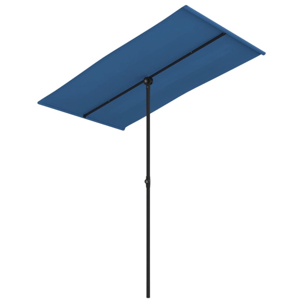 vidaXL Umbrelă soare de grădină stâlp aluminiu albastru azur 180x110cm