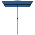 vidaXL Umbrelă soare de grădină stâlp aluminiu albastru azur 180x110cm vidaXL Umbrelă soare de grădină stâlp aluminiu albastru azur 180x110cm