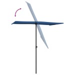 vidaXL Umbrelă soare de grădină stâlp aluminiu albastru azur 180x110cm vidaXL Umbrelă soare de grădină stâlp aluminiu albastru azur 180x110cm