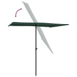 vidaXL Umbrelă de soare de grădină, stâlp aluminiu, verde, 2x1,5 cm vidaXL Umbrelă de soare de grădină, stâlp aluminiu, verde, 2x1,5 cm