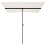 vidaXL Umbrelă de soare de grădină stâlp aluminiu alb nisipiu 2x1,5 m vidaXL Umbrelă de soare de grădină stâlp aluminiu alb nisipiu 2x1,5 m