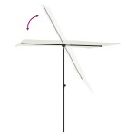 vidaXL Umbrelă de soare de grădină stâlp aluminiu alb nisipiu 2x1,5 m vidaXL Umbrelă de soare de grădină stâlp aluminiu alb nisipiu 2x1,5 m