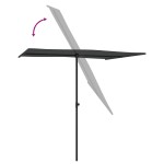 vidaXL Umbrelă de soare de grădină cu stâlp aluminiu antracit 2x1,5 cm vidaXL Umbrelă de soare de grădină cu stâlp aluminiu antracit 2x1,5 cm