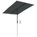 vidaXL Umbrelă de soare de grădină cu stâlp aluminiu antracit 2x1,5 cm vidaXL Umbrelă de soare de grădină cu stâlp aluminiu antracit 2x1,5 cm