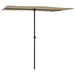 vidaXL Umbrelă de soare de grădină, stâlp aluminiu, taupe, 2x1,5 cm vidaXL Umbrelă de soare de grădină, stâlp aluminiu, taupe, 2x1,5 cm