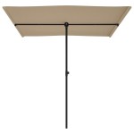 vidaXL Umbrelă de soare de grădină, stâlp aluminiu, taupe, 2x1,5 cm vidaXL Umbrelă de soare de grădină, stâlp aluminiu, taupe, 2x1,5 cm