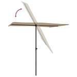 vidaXL Umbrelă de soare de grădină, stâlp aluminiu, taupe, 2x1,5 cm vidaXL Umbrelă de soare de grădină, stâlp aluminiu, taupe, 2x1,5 cm