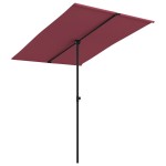 vidaXL Umbrelă de soare de exterior, stâlp aluminiu, bordo, 2x1,5 cm vidaXL Umbrelă de soare de exterior, stâlp aluminiu, bordo, 2x1,5 cm