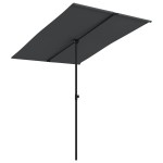 vidaXL Umbrelă de soare de grădină, stâlp aluminiu, negru, 2x1,5 cm vidaXL Umbrelă de soare de grădină, stâlp aluminiu, negru, 2x1,5 cm