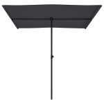 vidaXL Umbrelă de soare de grădină, stâlp aluminiu, negru, 2x1,5 cm vidaXL Umbrelă de soare de grădină, stâlp aluminiu, negru, 2x1,5 cm