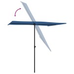 vidaXL Umbrelă de soare grădină, stâlp din aluminiu, azuriu, 2x1,5 m vidaXL Umbrelă de soare grădină, stâlp din aluminiu, azuriu, 2x1,5 m