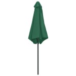 vidaXL Umbrelă de soare cu stâlp din aluminiu, verde, 270x246 cm