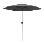 vidaXL Umbrelă de soare cu stâlp din aluminiu, antracit, 270x246 cm vidaXL Umbrelă de soare cu stâlp din aluminiu, antracit, 270x246 cm