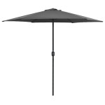 vidaXL Umbrelă de soare cu stâlp din aluminiu, antracit, 270x246 cm vidaXL Umbrelă de soare cu stâlp din aluminiu, antracit, 270x246 cm