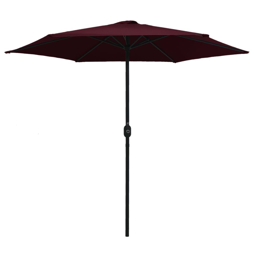vidaXL Umbrelă soare de grădină stâlp aluminiu roșu bordo 270x246 cm