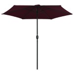 vidaXL Umbrelă soare de grădină stâlp aluminiu roșu bordo 270x246 cm