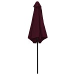 vidaXL Umbrelă soare de grădină stâlp aluminiu roșu bordo 270x246 cm