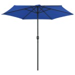 vidaXL Umbrelă soare de grădină stâlp aluminiu albastru azur 270x246cm