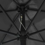 vidaXL Umbrelă de soare cu LED-uri, stâlp aluminiu, antracit, 270 cm vidaXL Umbrelă de soare cu LED-uri, stâlp aluminiu, antracit, 270 cm