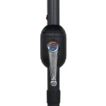 vidaXL Umbrelă de soare cu LED-uri, stâlp din aluminiu, negru, 270 cm