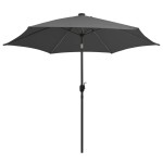 vidaXL Umbrelă de soare cu LED-uri, stâlp aluminiu, antracit, 300 cm vidaXL Umbrelă de soare cu LED-uri, stâlp aluminiu, antracit, 300 cm
