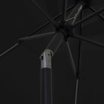 vidaXL Umbrelă de soare cu LED-uri, stâlp din aluminiu, negru, 300 cm vidaXL Umbrelă de soare cu LED-uri, stâlp din aluminiu, negru, 300 cm