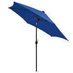 vidaXL Umbrelă de soare cu LED-uri, stâlp din aluminiu, azuriu, 300 cm vidaXL Umbrelă de soare cu LED-uri, stâlp din aluminiu, azuriu, 300 cm