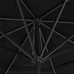 vidaXL Umbrelă de soare de grădină, stâlp din aluminiu, negru, 500 cm vidaXL Umbrelă de soare de grădină, stâlp din aluminiu, negru, 500 cm