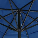 vidaXL Umbrelă soare de grădină, stâlp aluminiu albastru azur 500 cm