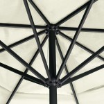 vidaXL Umbrelă de soare de grădină, stâlp aluminiu alb nisipiu 600 cm vidaXL Umbrelă de soare de grădină, stâlp aluminiu alb nisipiu 600 cm