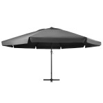 vidaXL Umbrelă de soare de exterior, stâlp aluminiu, antracit, 600 cm vidaXL Umbrelă de soare de exterior, stâlp aluminiu, antracit, 600 cm