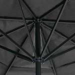 vidaXL Umbrelă de soare de exterior, stâlp aluminiu, antracit, 600 cm vidaXL Umbrelă de soare de exterior, stâlp aluminiu, antracit, 600 cm
