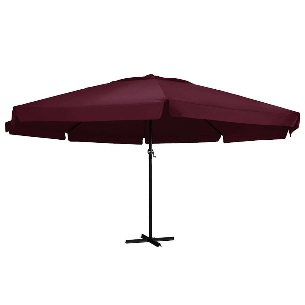 vidaXL Umbrelă soare de grădină, stâlp din aluminiu, roșu bordo 600 cm