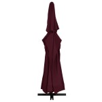vidaXL Umbrelă soare de grădină, stâlp din aluminiu, roșu bordo 600 cm vidaXL Umbrelă soare de grădină, stâlp din aluminiu, roșu bordo 600 cm