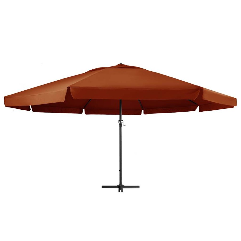vidaXL Umbrelă de soare de grădină stâlp din aluminiu cărămiziu 600 cm