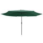 vidaXL Umbrelă de soare de grădină, stâlp metalic, verde, 390 cm vidaXL Umbrelă de soare de grădină, stâlp metalic, verde, 390 cm