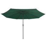vidaXL Umbrelă de soare de grădină, stâlp metalic, verde, 390 cm vidaXL Umbrelă de soare de grădină, stâlp metalic, verde, 390 cm