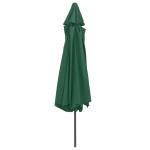 vidaXL Umbrelă de soare de grădină, stâlp metalic, verde, 390 cm vidaXL Umbrelă de soare de grădină, stâlp metalic, verde, 390 cm