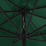 vidaXL Umbrelă de soare de grădină, stâlp metalic, verde, 390 cm vidaXL Umbrelă de soare de grădină, stâlp metalic, verde, 390 cm