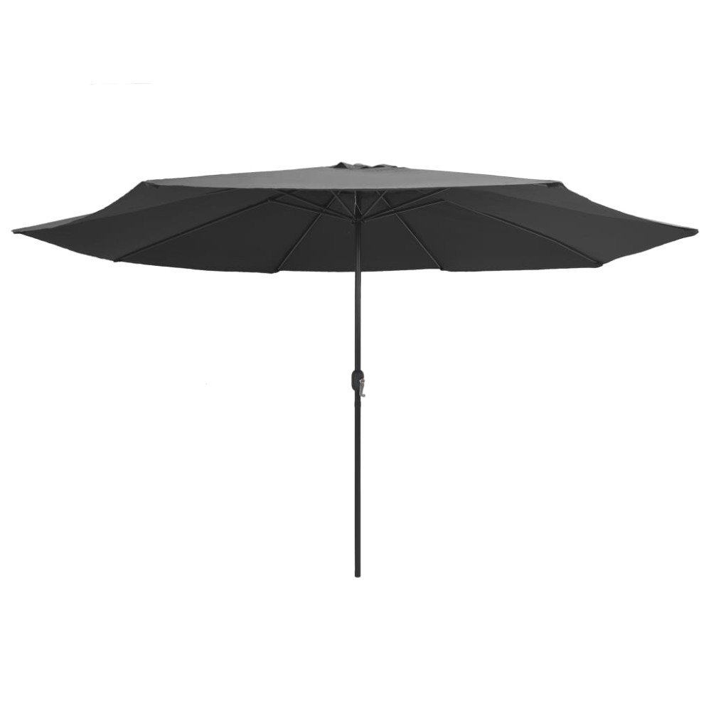 vidaXL Umbrelă de soare de grădină, stâlp metalic, antracit, 390 cm