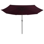 vidaXL Umbrelă de soare de grădină, stâlp metalic, roșu bordo, 390 cm vidaXL Umbrelă de soare de grădină, stâlp metalic, roșu bordo, 390 cm