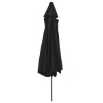 vidaXL Umbrelă de soare de grădină, stâlp metalic, negru, 390 cm vidaXL Umbrelă de soare de grădină, stâlp metalic, negru, 390 cm